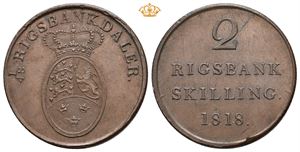 2 rigsbankskilling 1818