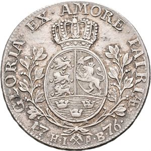 Norge, Christian VII, 1/2 speciedaler 1776. Svake riper