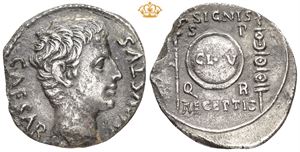 AR Denarius, circa 19 BC