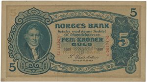 5 kroner 1920. G.2677172.