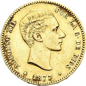 Alfonso XII, 25 pesetas 1877 (77)