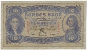10 kroner 1905. A.9300957.