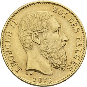 Leopold II, 20 francs 1875