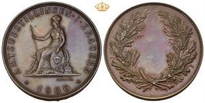 Amtsutstillingen i Kragerø 1900. Bronse 40 mm