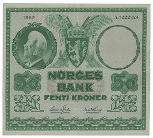 50 kroner 1952. A7222324