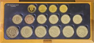 OL Lillehammer 1994. Komplett sett med 4 stk. 1500 kroner i gull og 12 sølvmynter