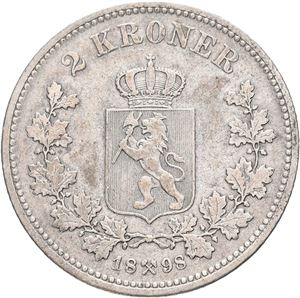 Oscar II, 2 kroner 1898