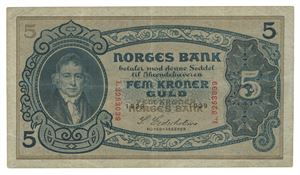 5 kroner 1929. L.3253039
