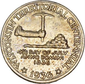 1/2 dollar 1936 Wisconsin Territorial Centennial