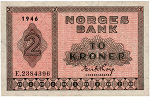 2 kroner 1946. E2384396