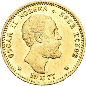 OSCAR II 1872-1905, KONGSBERG, 10 kroner 1877