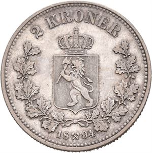 Norge, Oscar II, 2 kroner 1894