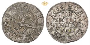 2 skilling 1668. S.105