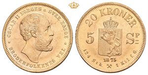 20 kroner/5 species 1875