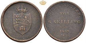 6 skilling rigsbanktegn 1813.