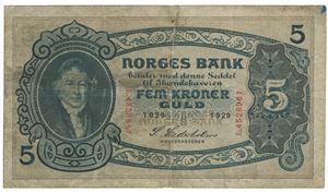 5 kroner 1929. L.4528967.