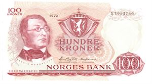 100 kroner 1972. X7913746