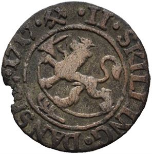 2 skilling 1717. S.11