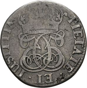 CHRISTIAN V 1670-1699. KONGSBERG. 1 mark 1688. R. S.22