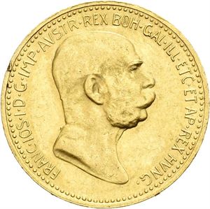 Franz Josef, 10 corona 1909. Liten kantskade/minor edge nick