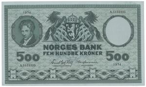 500 kroner 1974. A.5122335.
