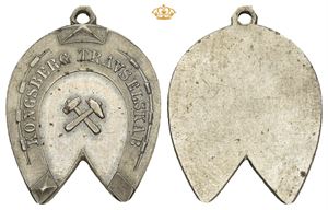 Kongsberg Travselskab. Sølv 19x21 mm