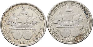 ½ Dollar 1893 Columbian Exposition 2 pieces