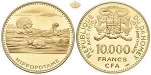 10 000 francs 1971. Flodhest