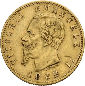 Vittorio Emanuele II, 20 lire 1862 T