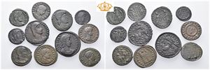 Lot of 11 late roman bronze coins