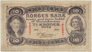 10 kroner 1919. G8693791