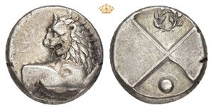 AR hemidrachm 386-338 BC
