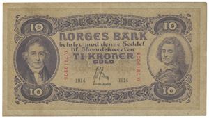 10 kroner 1914. D.7819205.
