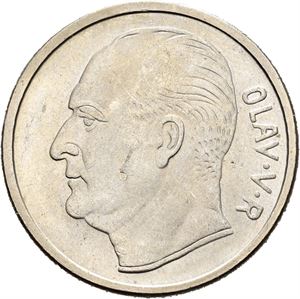 1 krone 1958. To små flekker/two minor spots