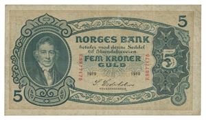 5 kroner 1919. F9877175