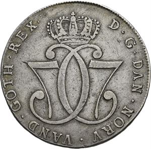 CHRISTIAN VII 1766-1808. KONGSBERG. Speciedaler 1785. S.3