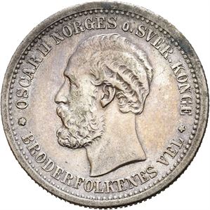 OSCAR II 1872-1905, KONGSBERG, 1 krone 1879