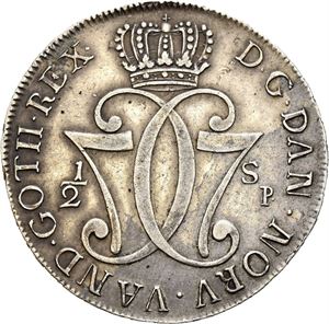 Christian VII 1766-1808. 1/2 speciedaler 1776. S.7