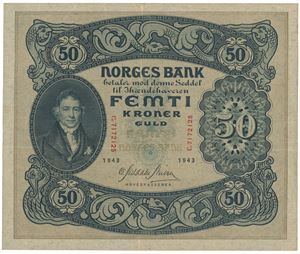 50 kroner 1943. C.7172125.