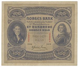 100 kroner 1940. B4836490