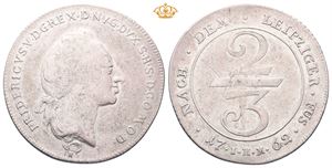 Denmark. Oldenburg, Frederik V, 2/3 taler 1762. S.27
