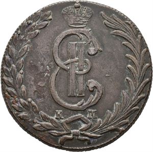 Sibir, Catharina II, 10 kopek 1778. KM. Flekker