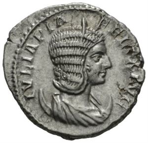 JULIA DOMNA d.217 e.Kr., antoninian, Roma 217 e.Kr. R: Venus sittende mot venstre