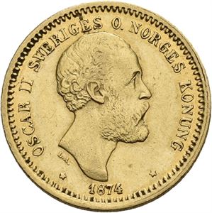 Oskar II, 10 kronor 1874