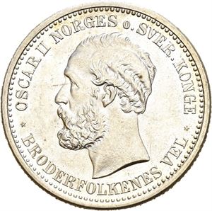 OSCAR II 1872-1905, KONGSBERG, 1 krone 1900