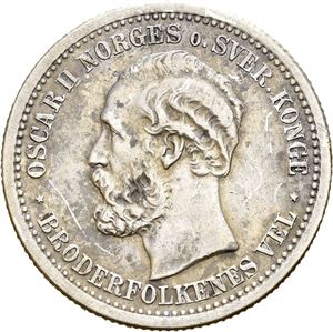 1 krone 1877. Riper/scratches