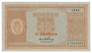 10 kroner 1949. J7042893