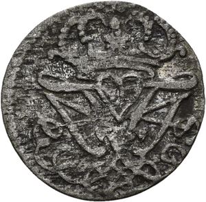 FREDERIK IV 1699-1730. KONGSBERG. 2 skilling 1723. R. S.9