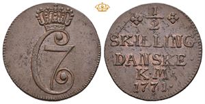 1/2 skilling 1771. København