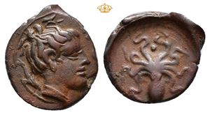 SICILY, Syracuse. Second Democracy. 466-405 BC. Æ onkia (13 mm, 1,17 g).